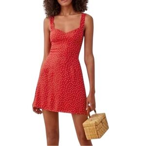 Reformation Red Floral Dress